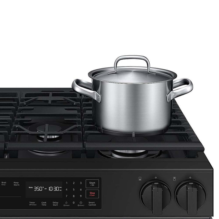 Samsung - OPEN BOX Bespoke 6.0 Cu. Ft. Slide-In Gas Range with Precision Knobs - Stainless Steel_7