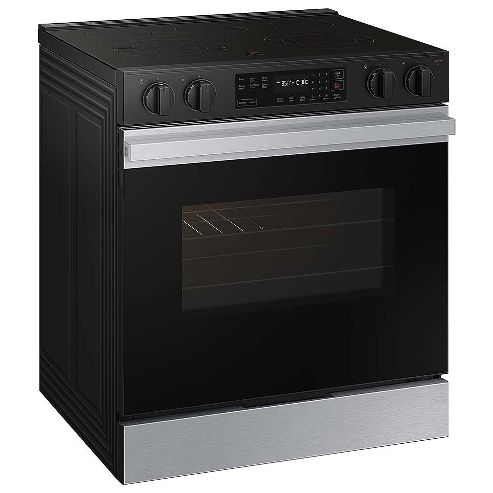 Samsung - OPEN BOX Bespoke 6.3 Cu. Ft. Slide-In Electric Range with Precision Knobs - Stainless Steel_2