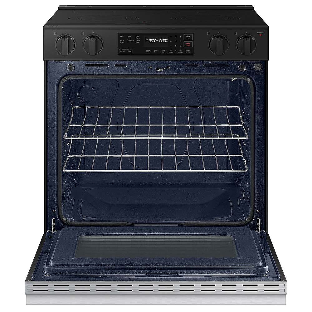 Samsung - OPEN BOX Bespoke 6.3 Cu. Ft. Slide-In Electric Range with Precision Knobs - Stainless Steel_4