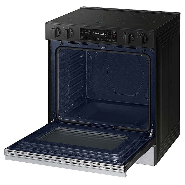 Samsung - OPEN BOX Bespoke 6.3 Cu. Ft. Slide-In Electric Range with Precision Knobs - Stainless Steel_6