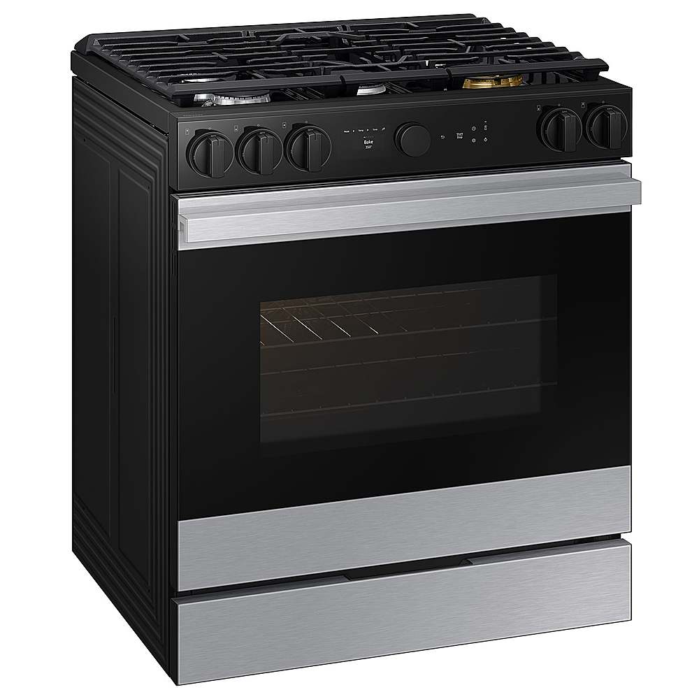 Samsung - OPEN BOX Bespoke 6.0 Cu. Ft. Slide-In Gas Range with Air Sous Vide - Stainless Steel_1