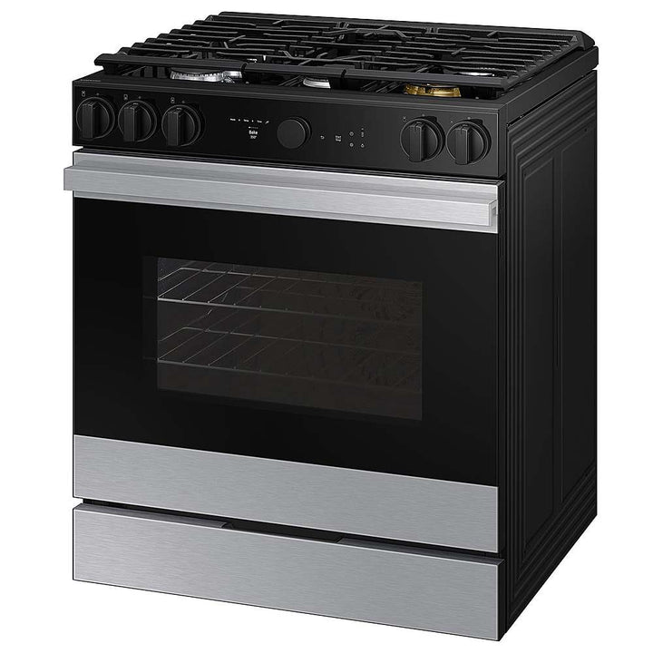 Samsung - OPEN BOX Bespoke 6.0 Cu. Ft. Slide-In Gas Range with Air Sous Vide - Stainless Steel_2