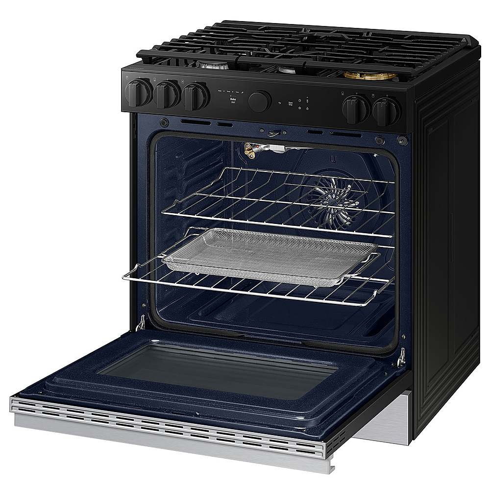 Samsung - OPEN BOX Bespoke 6.0 Cu. Ft. Slide-In Gas Range with Air Sous Vide - Stainless Steel_4