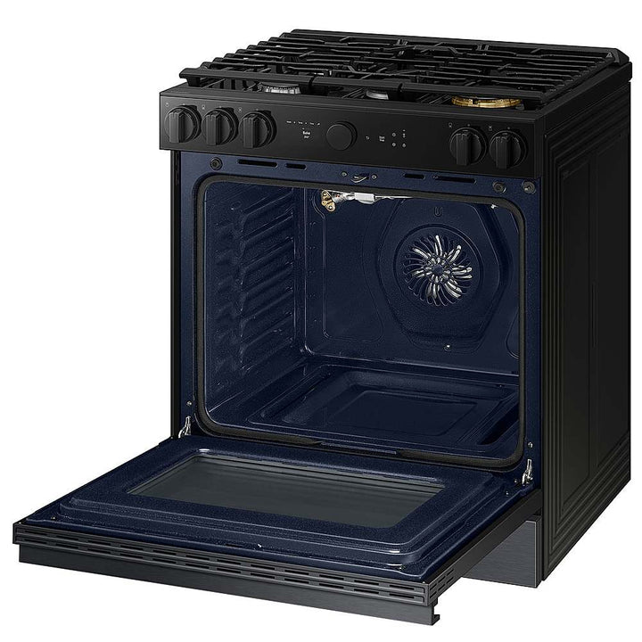 Samsung - OPEN BOX Bespoke 6.0 Cu. Ft. Slide-In Gas Range with Air Sous Vide - Matte Black Steel_5