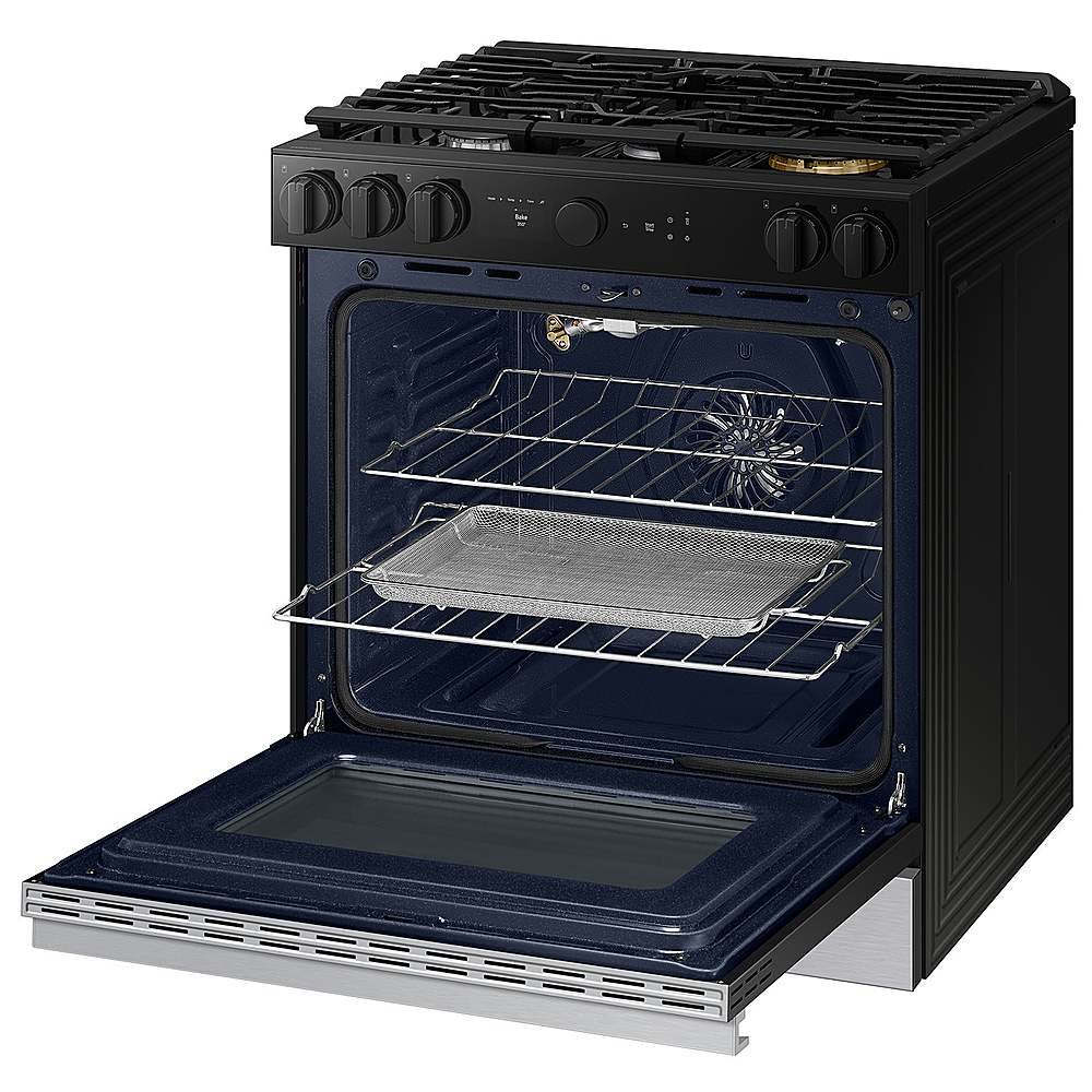 Samsung - OPEN BOX Bespoke 6.0 Cu. Ft. Slide-In Gas Range with Smart Oven Camera - Stainless Steel_5