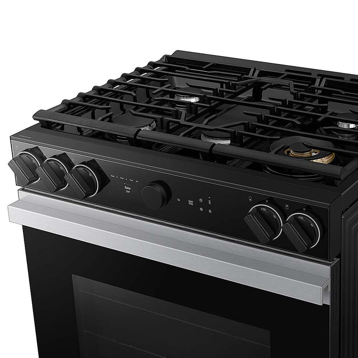 Samsung - OPEN BOX Bespoke 6.0 Cu. Ft. Slide-In Gas Range with Smart Oven Camera - Stainless Steel_7