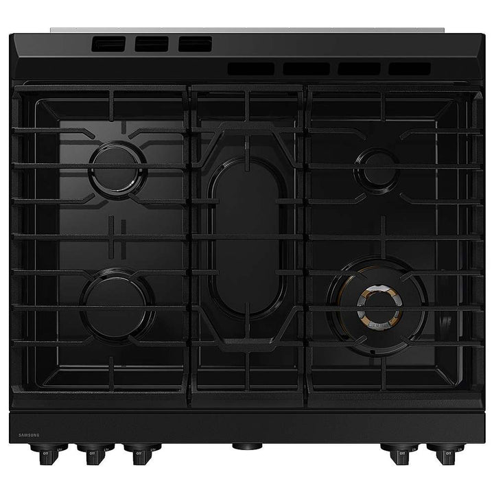 Samsung - OPEN BOX Bespoke 6.0 Cu. Ft. Slide-In Gas Range with Smart Oven Camera - White Glass_9
