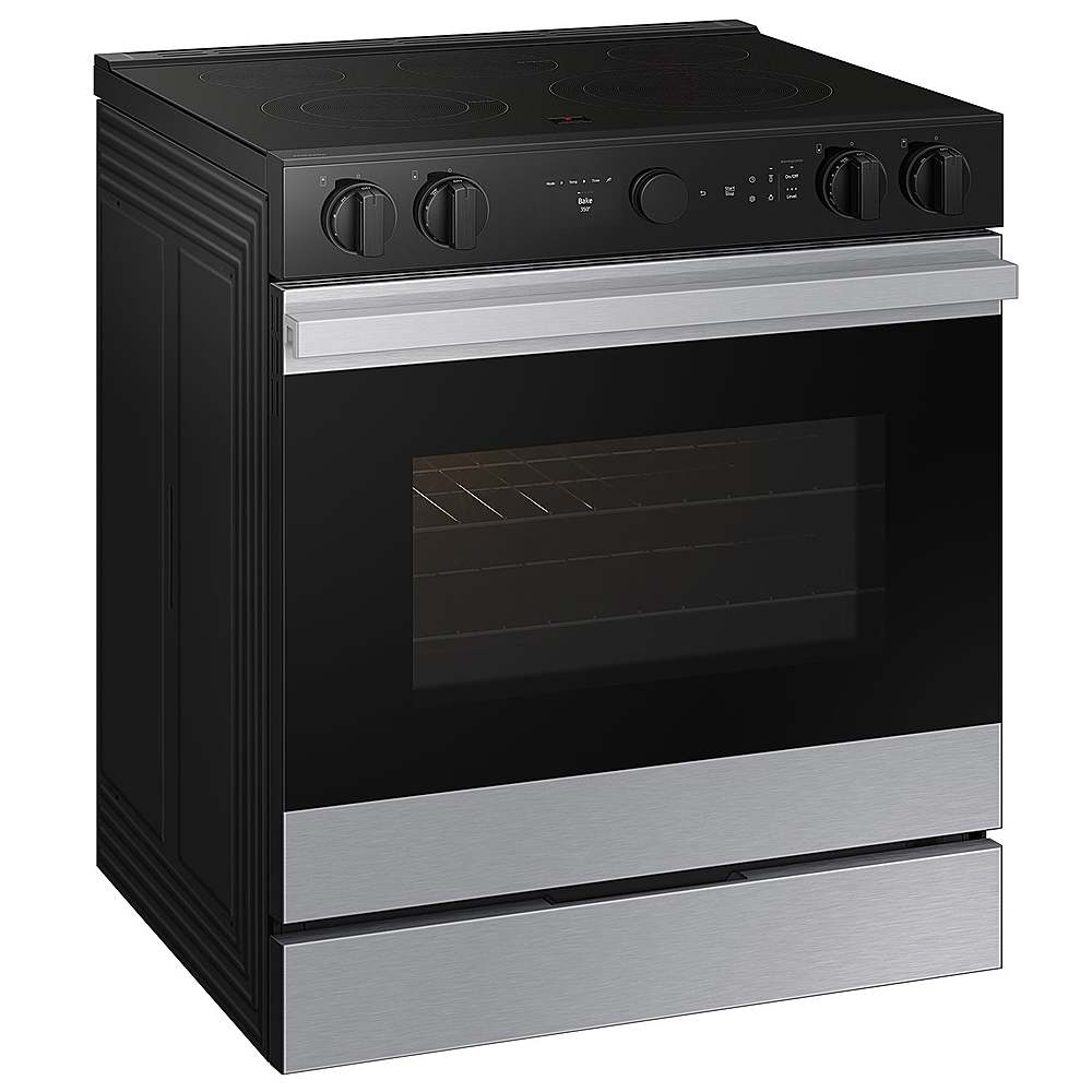 Samsung - OPEN BOX Bespoke 6.3 Cu. Ft. Slide-In Electric Range with Smart Oven Camera - Stainless Steel_2