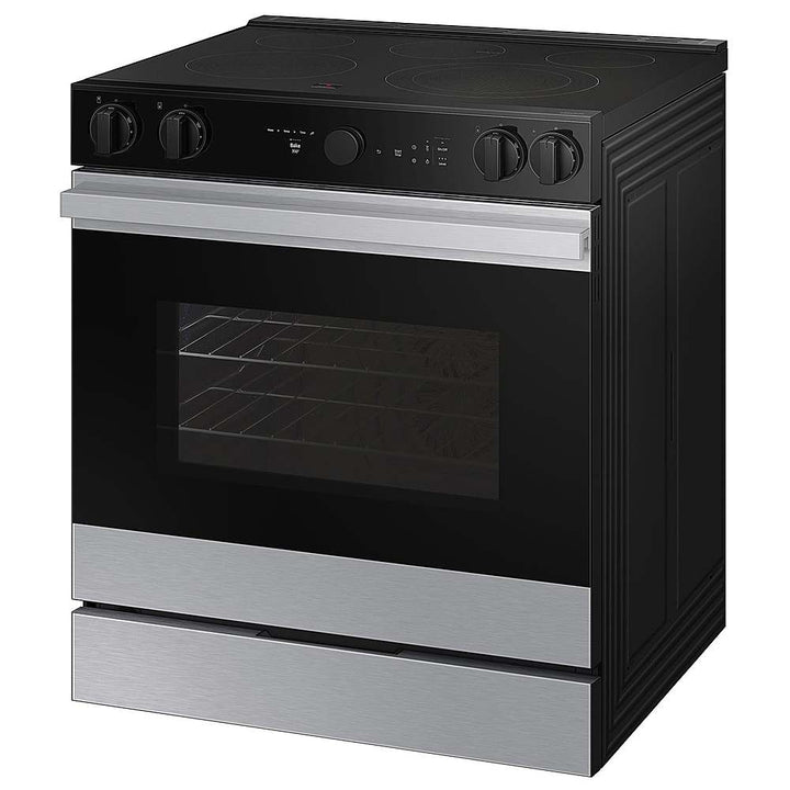 Samsung - OPEN BOX Bespoke 6.3 Cu. Ft. Slide-In Electric Range with Smart Oven Camera - Stainless Steel_3