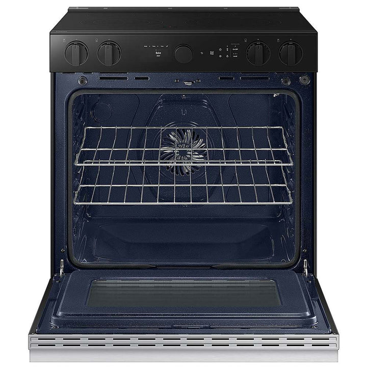 Samsung - OPEN BOX Bespoke 6.3 Cu. Ft. Slide-In Electric Range with Smart Oven Camera - Stainless Steel_4