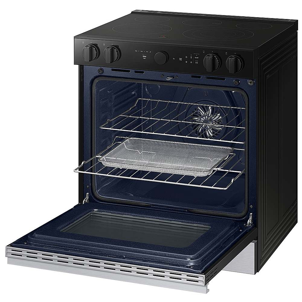 Samsung - OPEN BOX Bespoke 6.3 Cu. Ft. Slide-In Electric Range with Smart Oven Camera - Stainless Steel_5