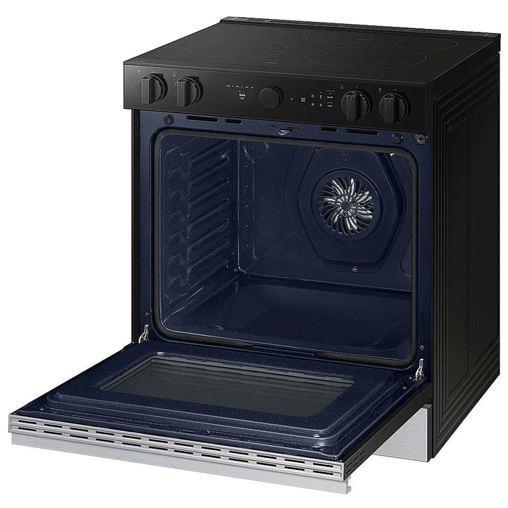 Samsung - OPEN BOX Bespoke 6.3 Cu. Ft. Slide-In Electric Range with Smart Oven Camera - Stainless Steel_6