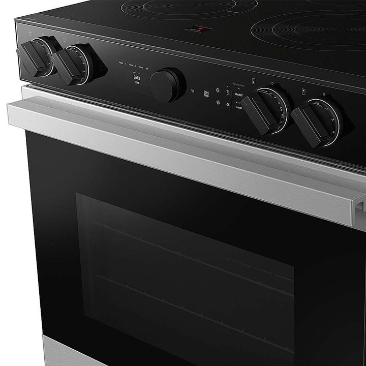 Samsung - OPEN BOX Bespoke 6.3 Cu. Ft. Slide-In Electric Range with Smart Oven Camera - Stainless Steel_7
