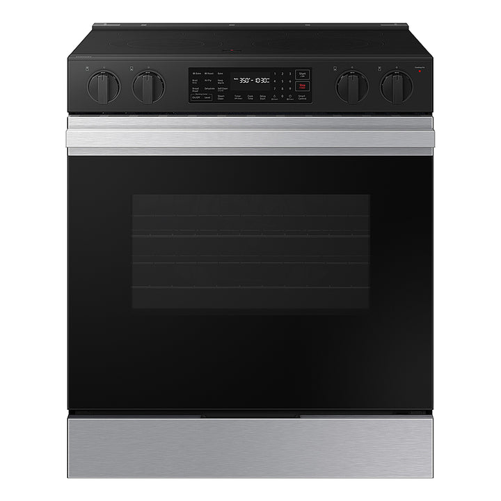 Samsung - OPEN BOX Bespoke 6.3 Cu. Ft. Slide-In Electric Range with Air Fry - Stainless Steel_0