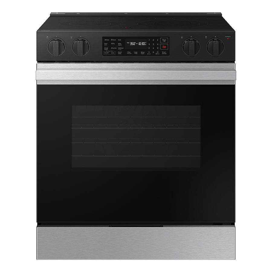 Samsung - OPEN BOX Bespoke 6.3 Cu. Ft. Slide-In Electric Range with Air Fry - Stainless Steel_0