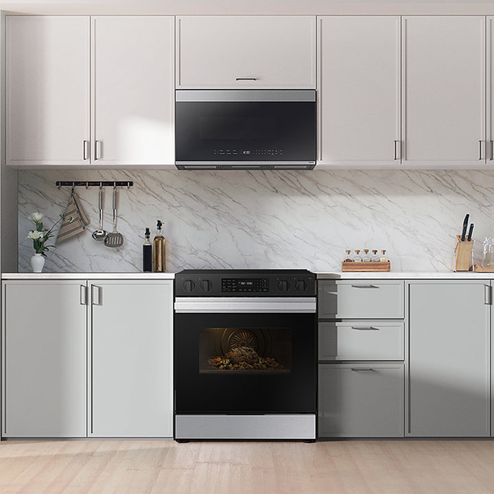 Samsung - OPEN BOX Bespoke 6.3 Cu. Ft. Slide-In Electric Range with Air Fry - Stainless Steel_1