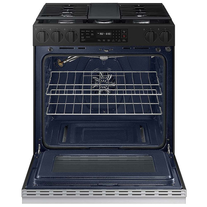 Samsung - OPEN BOX Bespoke 6.0 Cu. Ft. Slide-In Gas Range with Air Fry - Stainless Steel_3