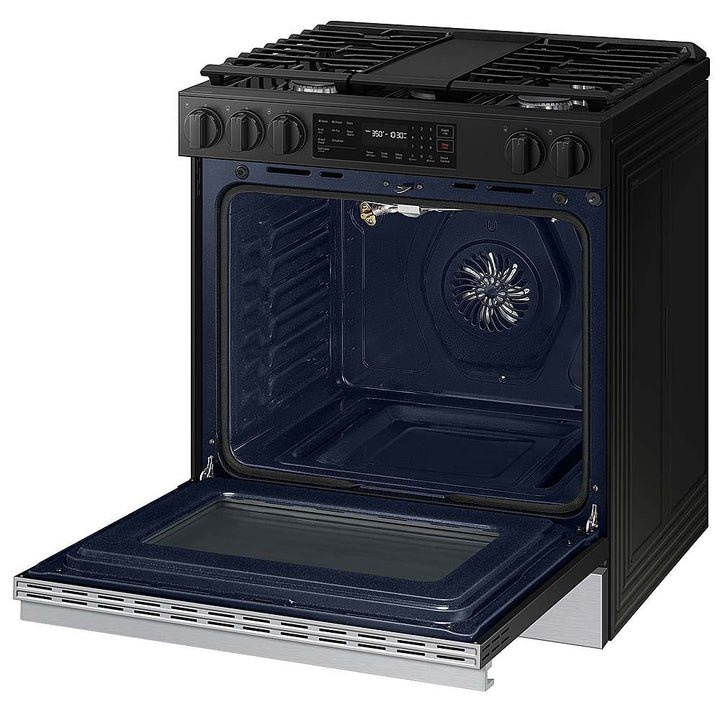 Samsung - OPEN BOX Bespoke 6.0 Cu. Ft. Slide-In Gas Range with Air Fry - Stainless Steel_5