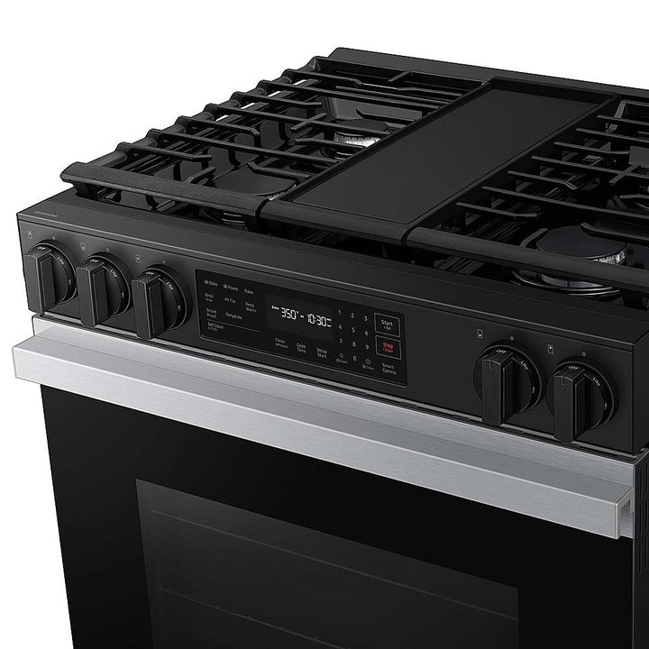 Samsung - OPEN BOX Bespoke 6.0 Cu. Ft. Slide-In Gas Range with Air Fry - Stainless Steel_6