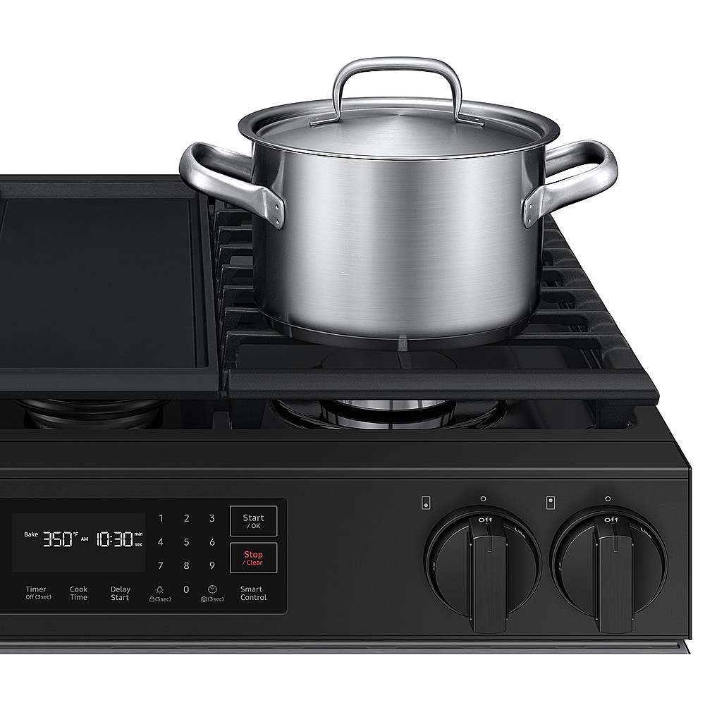 Samsung - OPEN BOX Bespoke 6.0 Cu. Ft. Slide-In Gas Range with Air Fry - Stainless Steel_7