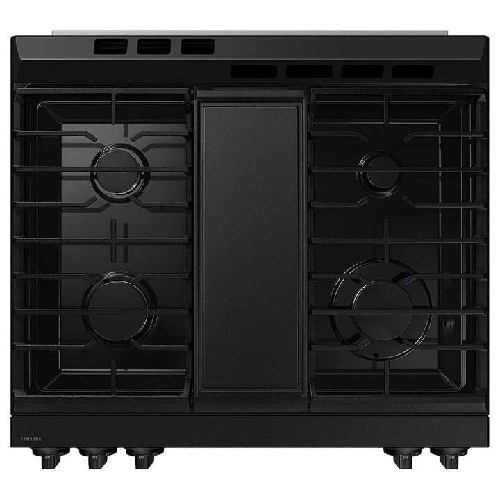Samsung - OPEN BOX Bespoke 6.0 Cu. Ft. Slide-In Gas Range with Air Fry - White Glass_8