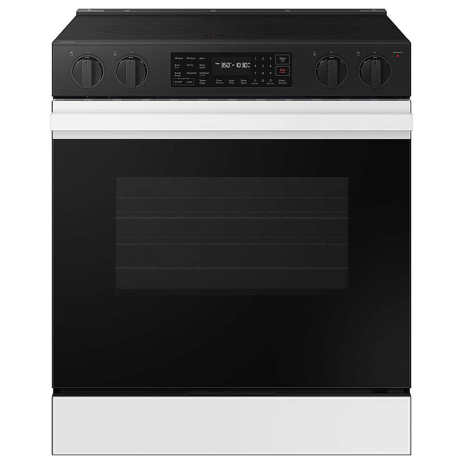 Samsung - OPEN BOX Bespoke 6.3 Cu. Ft. Slide-In Electric Range with Air Fry - White Glass_0