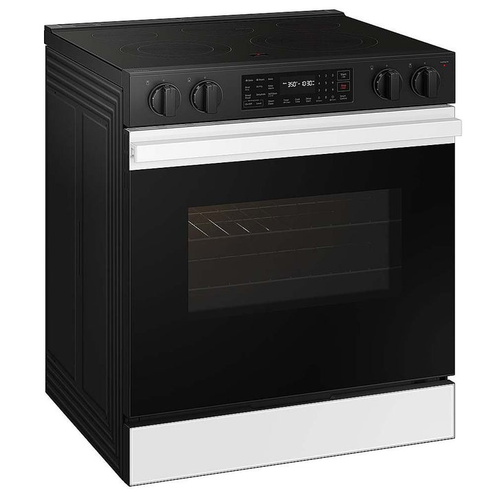 Samsung - OPEN BOX Bespoke 6.3 Cu. Ft. Slide-In Electric Range with Air Fry - White Glass_2