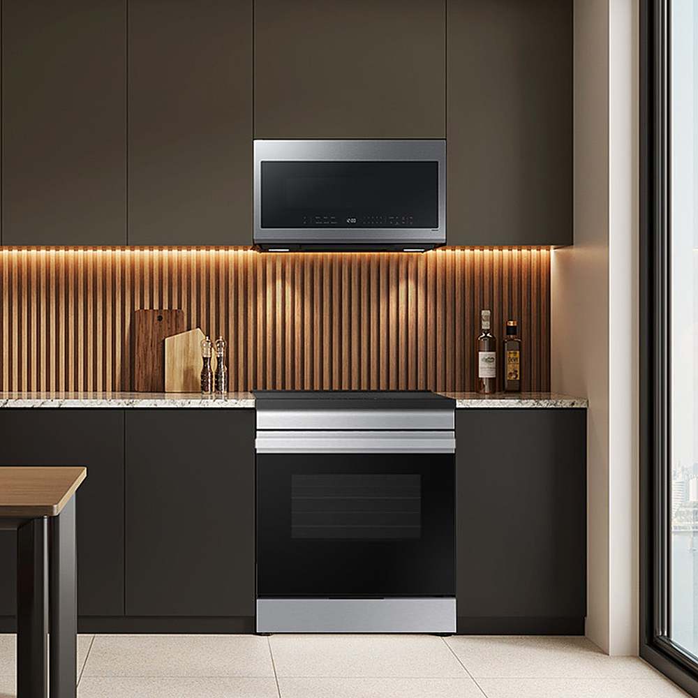 Samsung - OPEN BOX Bespoke 6.3 Cu. Ft. Slide-In Electric Induction Range with Air Fry - Stainless Steel_1