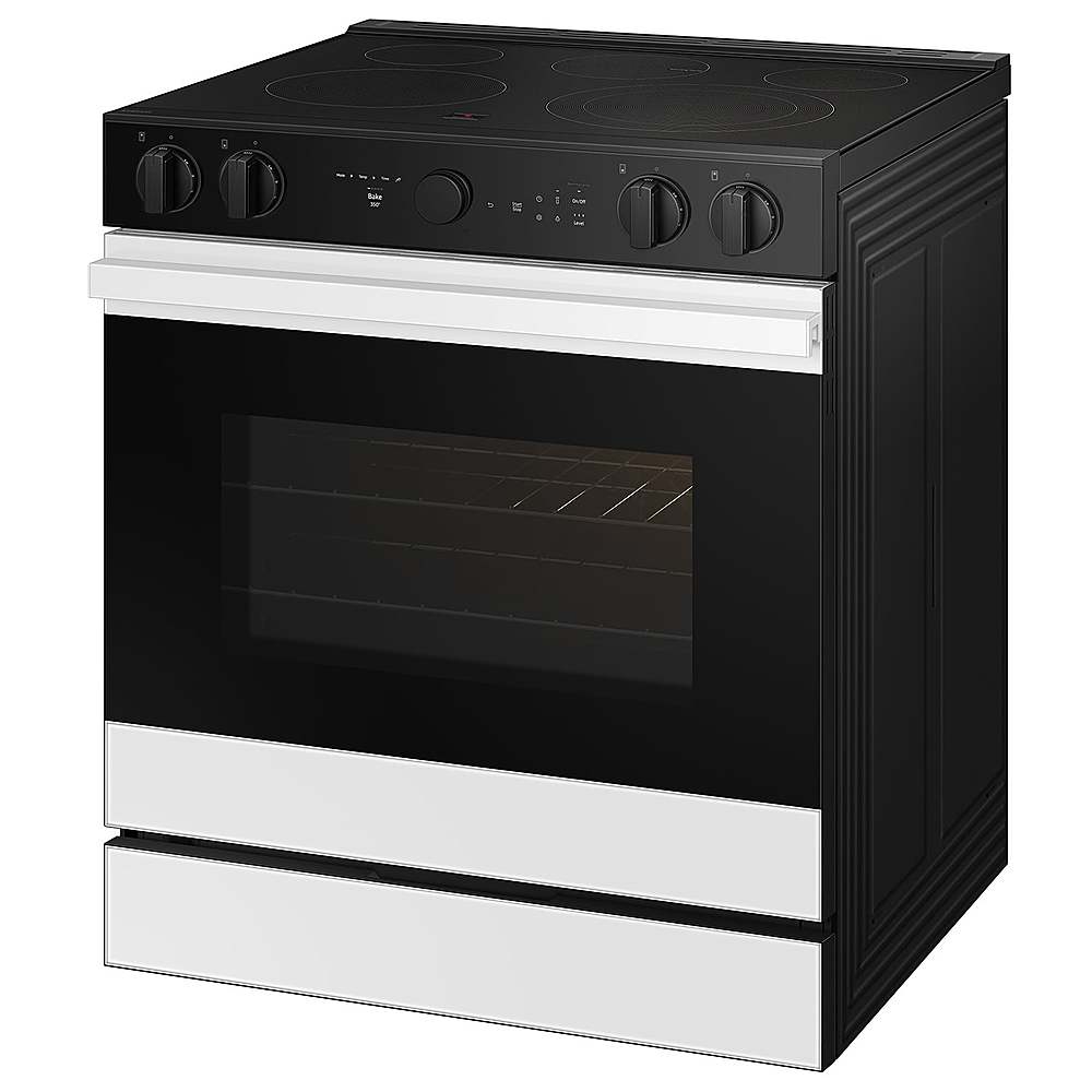 Samsung - OPEN BOX Bespoke 6.3 Cu. Ft. Slide-In Electric Range with Air Sous Vide - White Glass_3