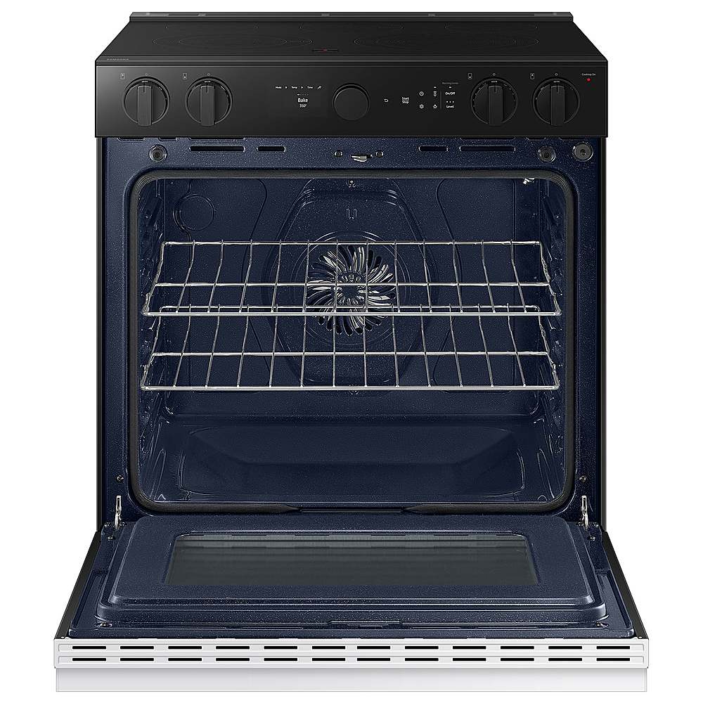 Samsung - OPEN BOX Bespoke 6.3 Cu. Ft. Slide-In Electric Range with Air Sous Vide - White Glass_4