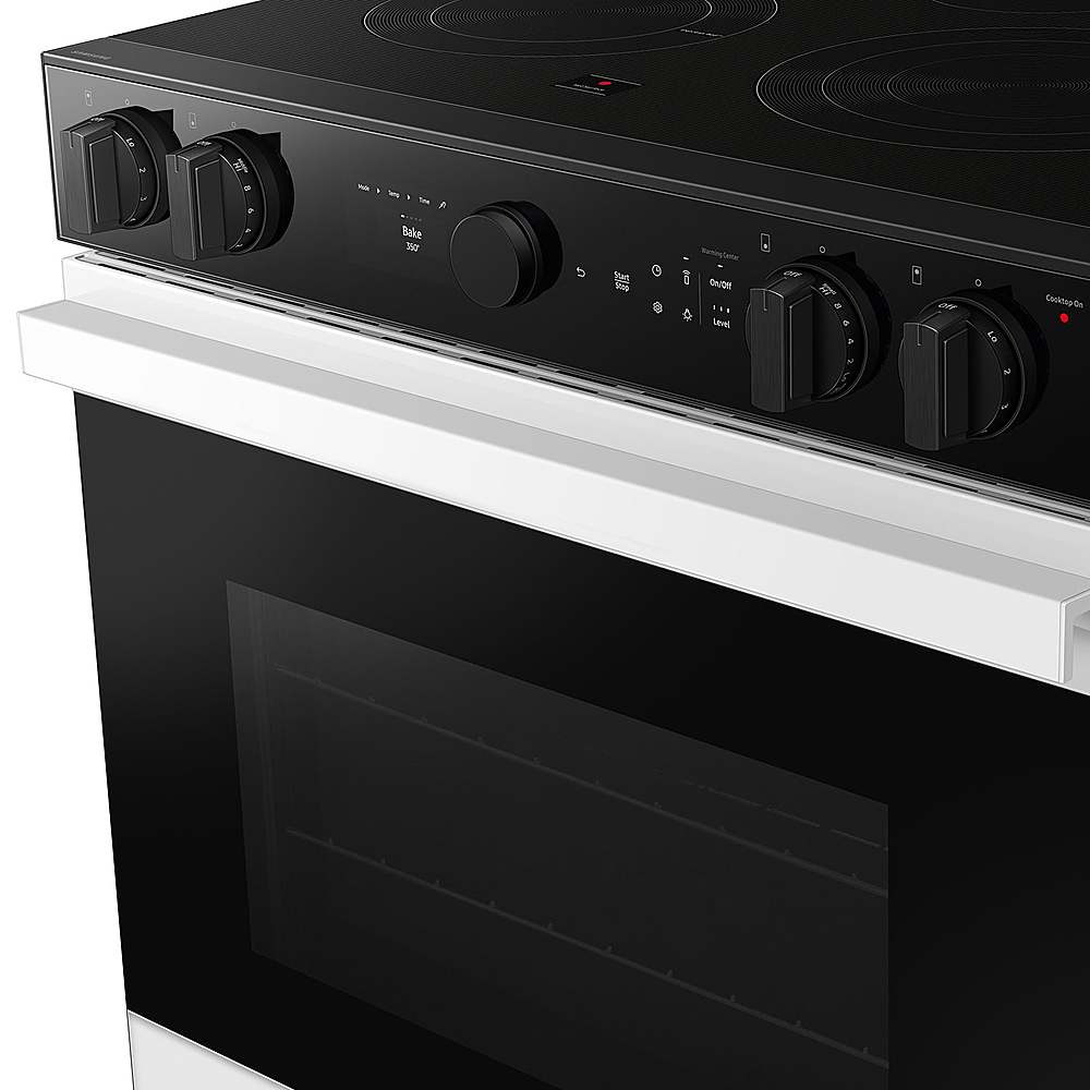 Samsung - OPEN BOX Bespoke 6.3 Cu. Ft. Slide-In Electric Range with Air Sous Vide - White Glass_7