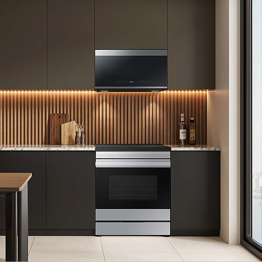Samsung - OPEN BOX Bespoke 6.3 Cu. Ft. Slide-In Electric Induction Range with Ambient Edge Lighting - Stainless Steel_1