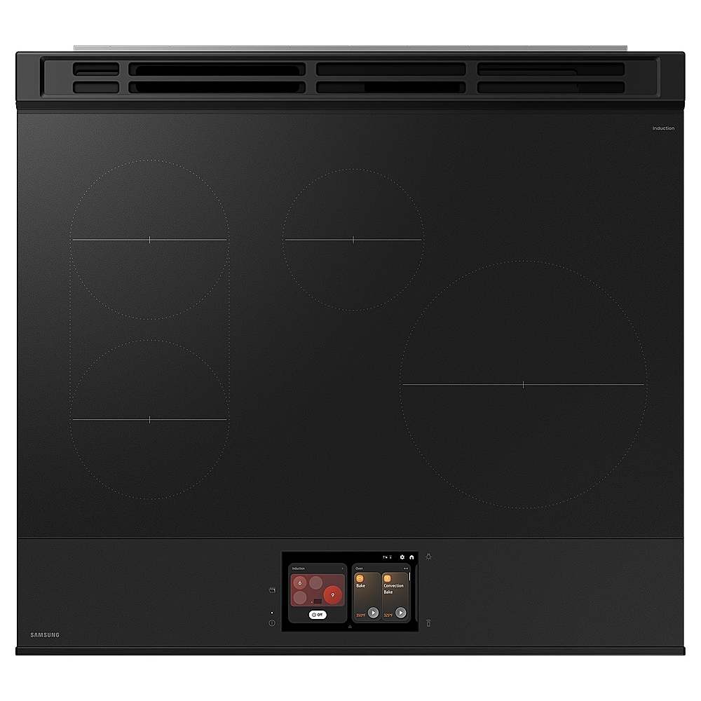 Samsung - OPEN BOX Bespoke 6.3 Cu. Ft. Slide-In Electric Induction Range with AI Home Display - Stainless Steel_7