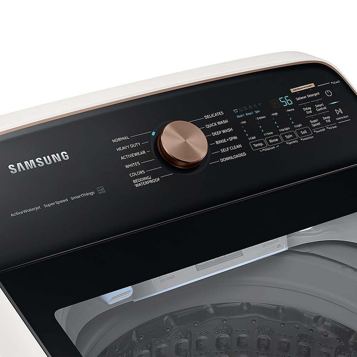 Samsung - OPEN BOX 5.5 Cu. Ft. High-Efficiency Smart Top Load Washer with Auto Dispense System - Ivory_10