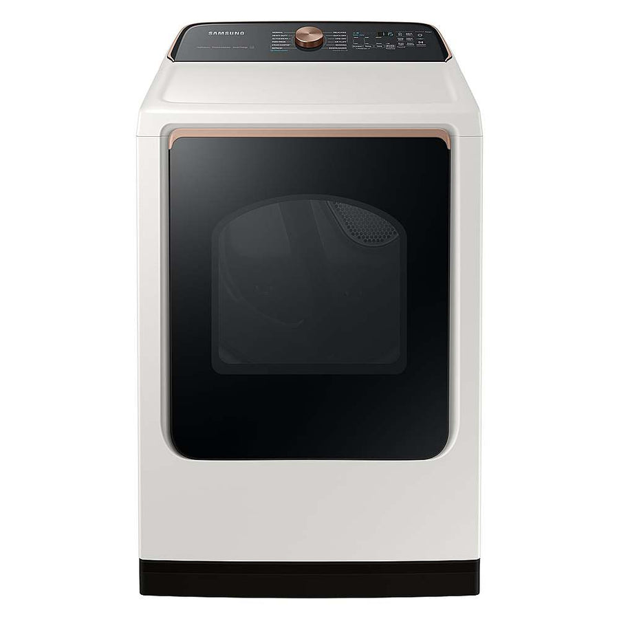 Samsung - OPEN BOX 7.4 Cu. Ft. Smart Gas Dryer with Steam and Sensor Dry - Ivory_0