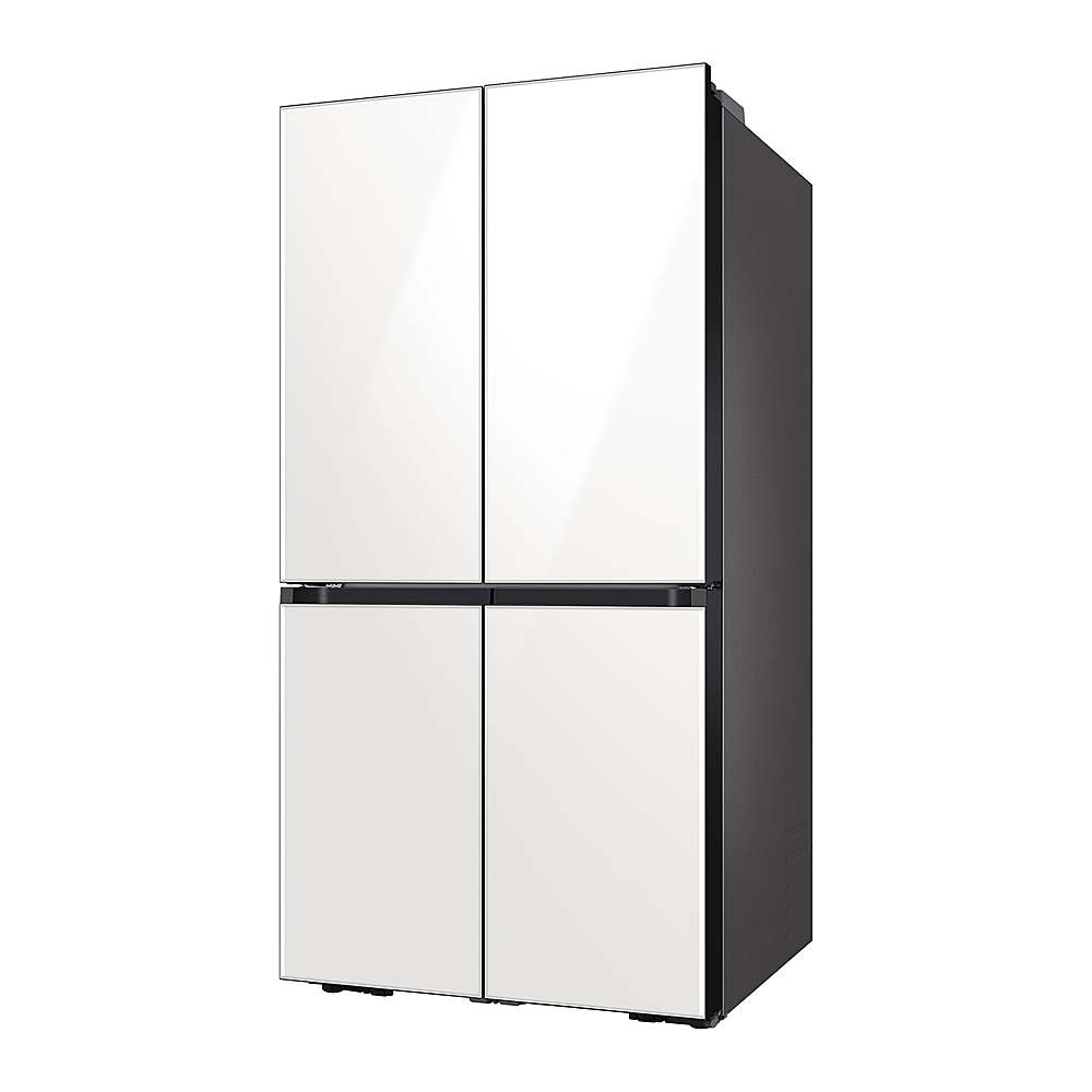 Samsung - OPEN BOX Bespoke 23 Cu. Ft. 4-Door Flex French Door Counter Depth Refrigerator with Beverage Center - White Glass_5