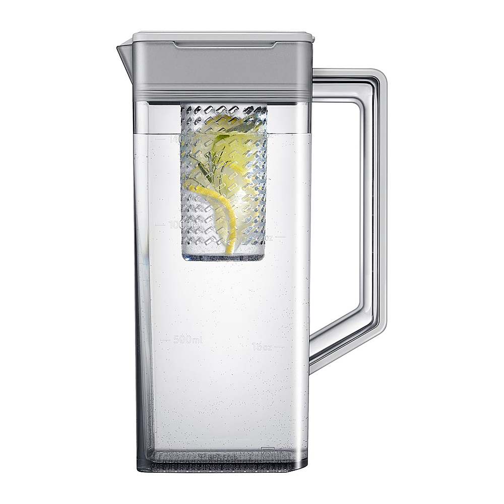 Samsung - OPEN BOX Bespoke 23 Cu. Ft. 4-Door Flex French Door Counter Depth Refrigerator with Beverage Zone and Auto Open Door - White Glass_10