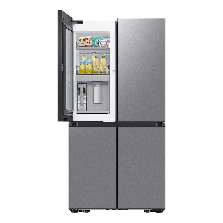 Samsung - OPEN BOX Bespoke 29 Cu. Ft. 4-Door Flex French Door Refrigerator with Beverage Center - Stainless Steel_1