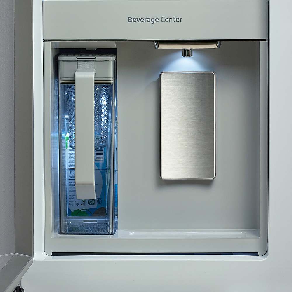 Samsung - OPEN BOX Bespoke 29 Cu. Ft. 4-Door Flex French Door Refrigerator with Beverage Center - Stainless Steel_2