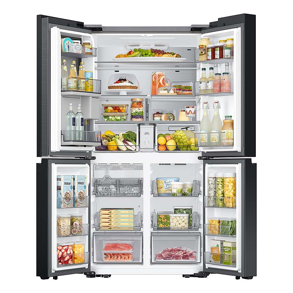 Samsung - OPEN BOX Bespoke 29 Cu. Ft. 4-Door Flex French Door Refrigerator with Beverage Center - Stainless Steel_6