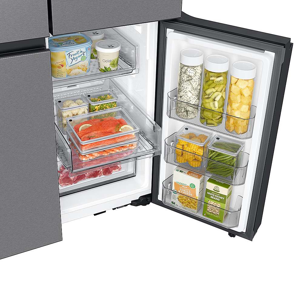 Samsung - OPEN BOX Bespoke 29 Cu. Ft. 4-Door Flex French Door Refrigerator with Beverage Center - Stainless Steel_8