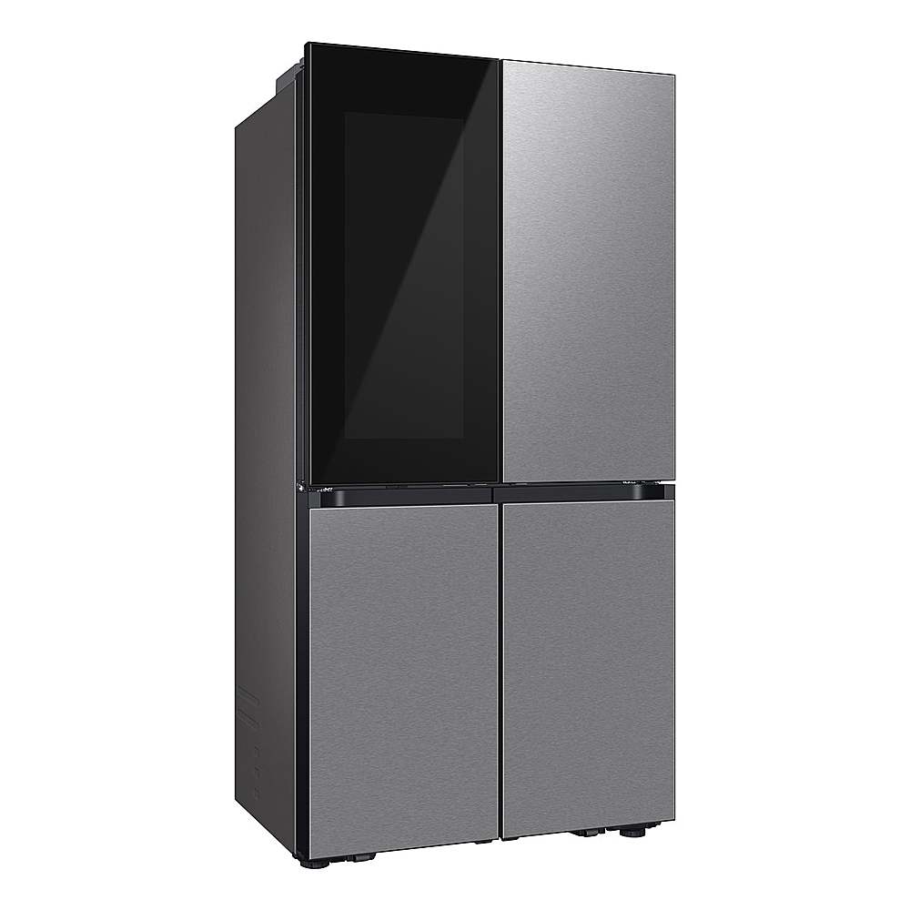 Samsung - OPEN BOX Bespoke 23 Cu. Ft. 4-Door Flex French Door Counter Depth Refrigerator with Beverage Zone and Auto Open Door - Stainless Steel_3