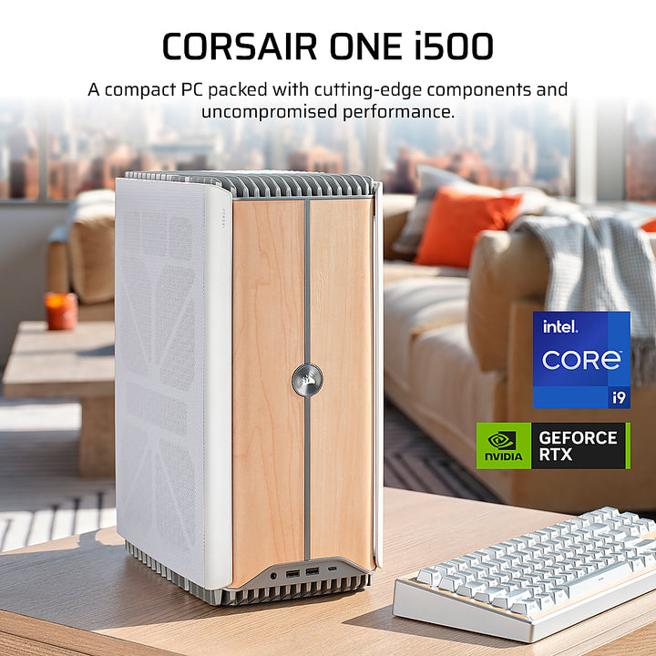 CORSAIR - ONE i500 Gaming Desktop - Intel Core i9 14900K - 32GB DDR5 6000 MHz Memory - NVIDIA GeForce RTX 4080 SUPER - 2TB SSD - Wood Bright_17