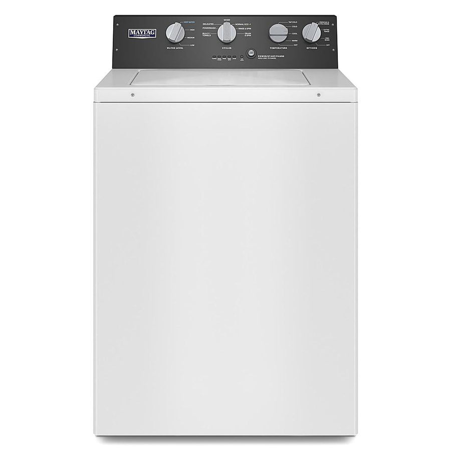 Maytag - 3.5 Cu. Ft. High Efficiency Top Load Washer with Dual Action Agitator - White_0