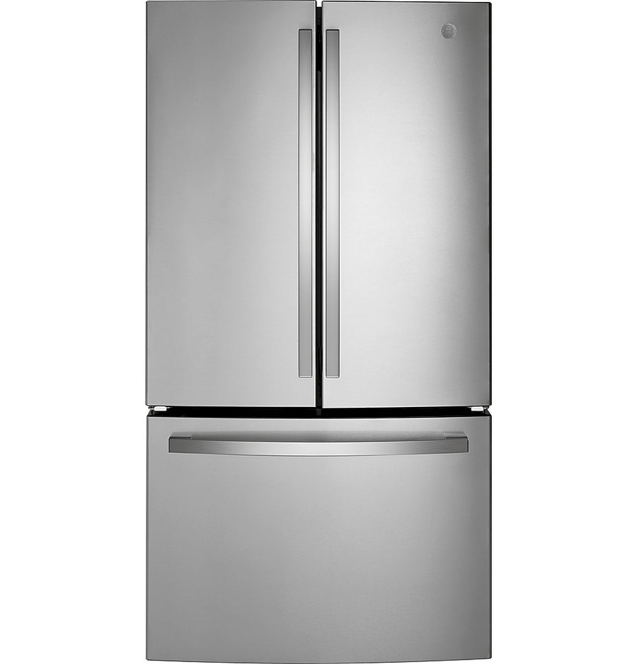 GE - 21.9 Cu. Ft. French Door Counter Depth Refrigerator with Internal Water Dispenser - Stainless Steel_0