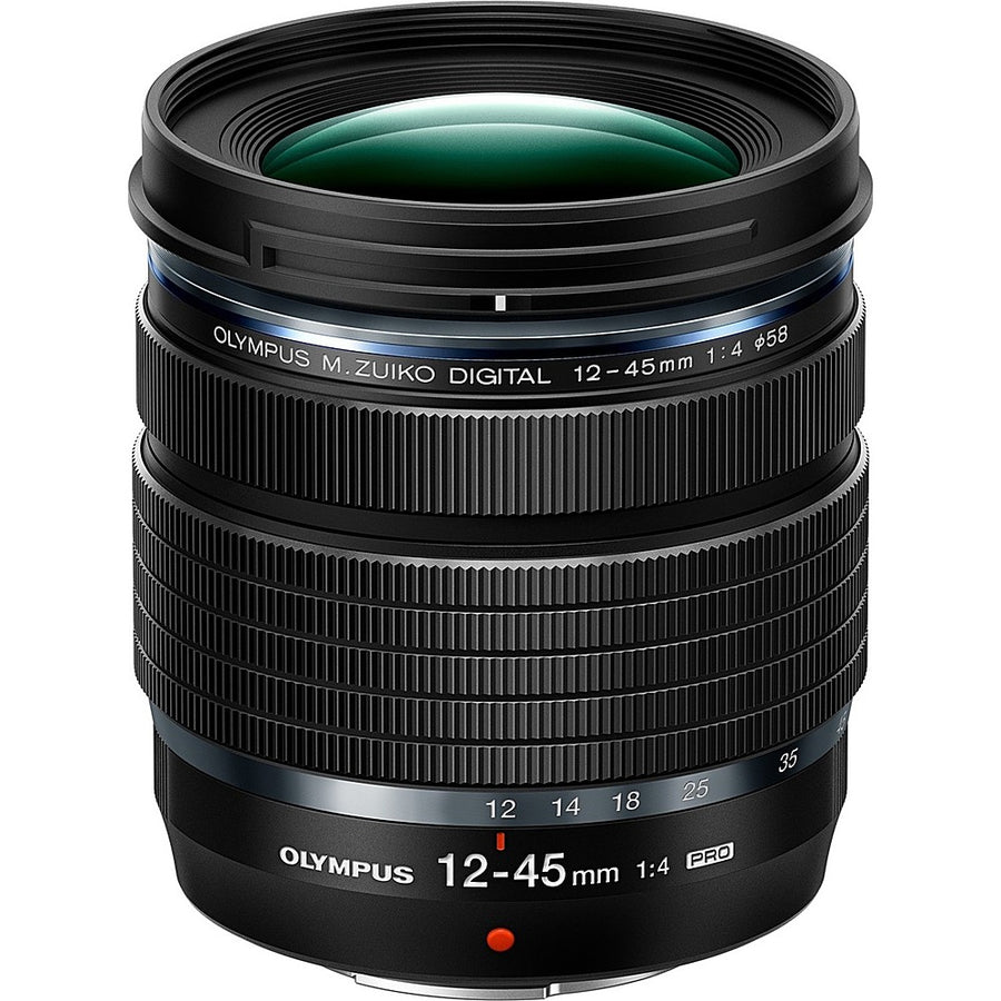 M.ZUIKO DIGITAL 12-45 mm f/4-22 Zoom Lens For Olympus OM-D E-M5 Mark III Mirrorless Digital Camera, Olympus Micro Four - Black_0