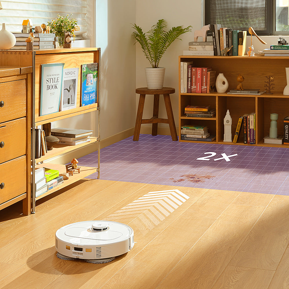 Roborock - Qrevo Pro Wi-Fi Connected Robot Vacuum and Mop with FlexiArm Design Edge Mopping, Dynamic Hot Water Mop Washing - White_6