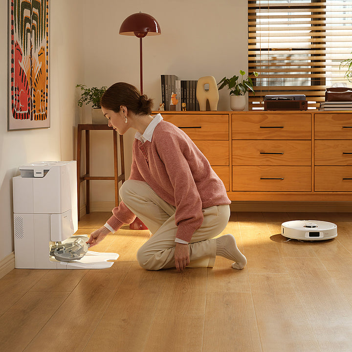 Roborock - Qrevo Pro Wi-Fi Connected Robot Vacuum and Mop with FlexiArm Design Edge Mopping, Dynamic Hot Water Mop Washing - White_11