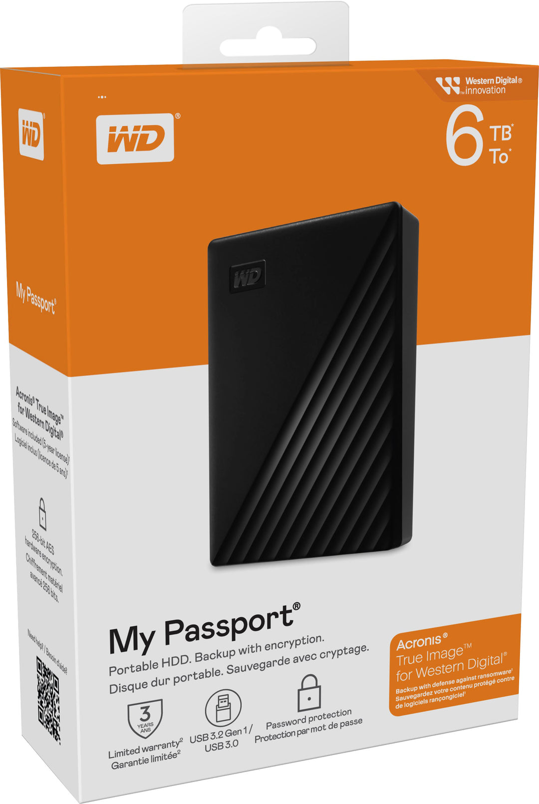 WD - My Passport 6TB External USB 3.0 Portable Hard Drive - Black_5