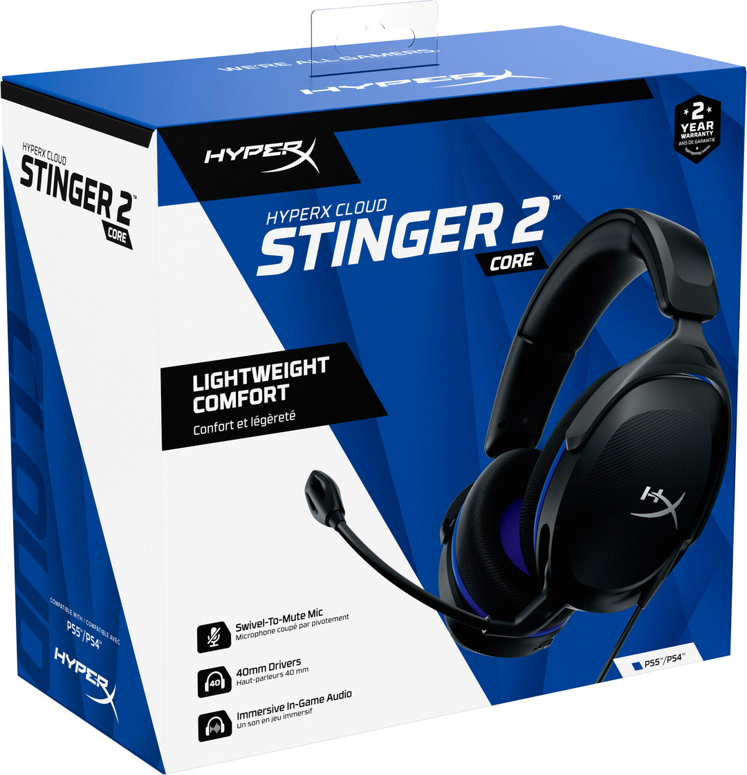 HyperX - Cloud Stinger 2 Core Wired Gaming Headset for PS4 and PS5 - Black_3